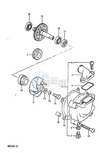 RM125 1983 drawing WATER PUMP