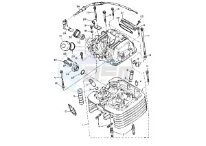 TT R 600 drawing CYLINDER HEAD