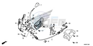 TRX500FA5H TRX500FA ED drawing SELECT LEVER