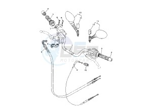 TDM ABS 900 drawing STEERING HANDLE- CABLE