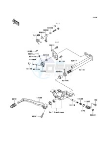 KFX450R KSF450BDF EU drawing Gear Change Mechanism