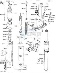 KX 250 G [KX250] (G1-G3) [KX250] drawing FRONT FORK