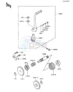 KX 80 L N [KX80] (L2-N3) [KX80] drawing KICKSTARTER MECHANISM