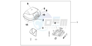 FJS600D SILVER WING drawing TOP BOX 45L MAGNUM GRAY METALLIC