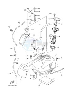 XP500 T-MAX 530 (59CM) drawing FUEL TANK