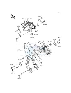 KX250F KX250ZFF EU drawing Engine Mount