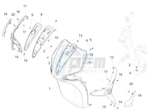 LIBERTY 50 IGET 4T 3V 25KMH E4 NO ABS 25km/h (EMEA) drawing Front shield