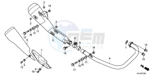 CBR250RB drawing EXHAUST MUFFLER