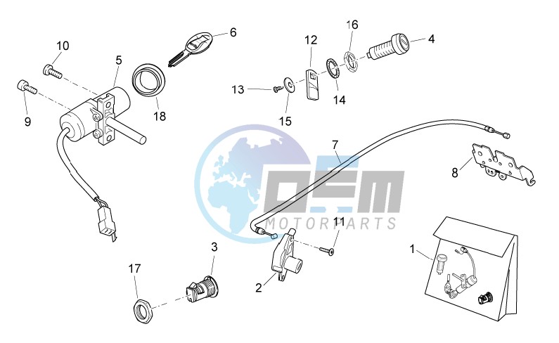 Lock hardware kit