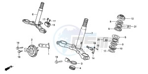 MT50S drawing STEERING STEM