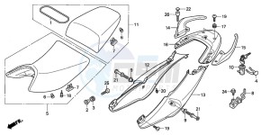 CBF600S drawing SEAT/SEAT COWL