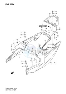 SV650S (E2) drawing SEAT TAIL COVER (SV650SK5 SUK5)