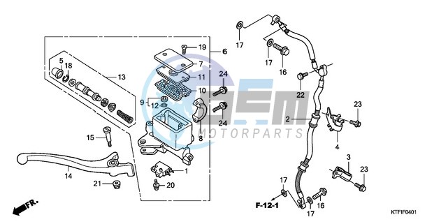 FR. BRAKE MASTER CYLINDER (SH1259/1509)