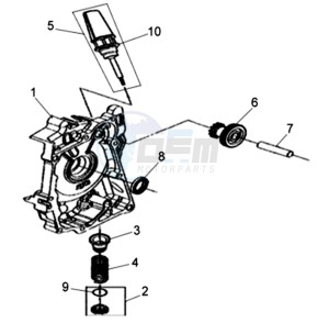 ALLO GT 25KMH 50 drawing CRANKCASERIGHT