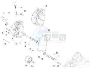 SUPER GTS 125 4T IE ABS-NOABS E3 (EMEA) drawing Flywheel magneto cover - Oil filter