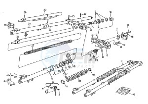 W8 125 drawing FRONT FORK