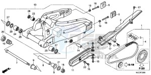 CBR600RAD CBR600RR ABS UK - (E) drawing SWINGARM