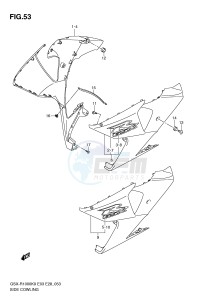 GSX-R1000 (E3-E28) drawing SIDE COWLING (MODEL K9)