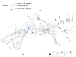 RSV4 1000 RR E4 ABS (NAFTA) drawing Rear lights