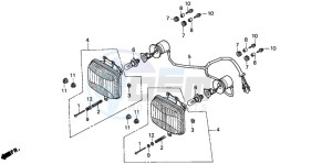 TRX200D FOURTRAX 200 drawing HEADLIGHT