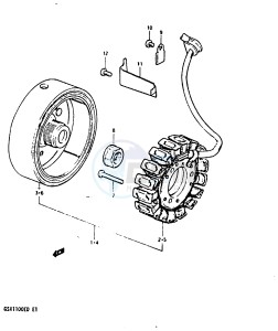 GSX1100 (Z-D) drawing GENERATOR (GSX1100Z EZ D ED EXD EXD)