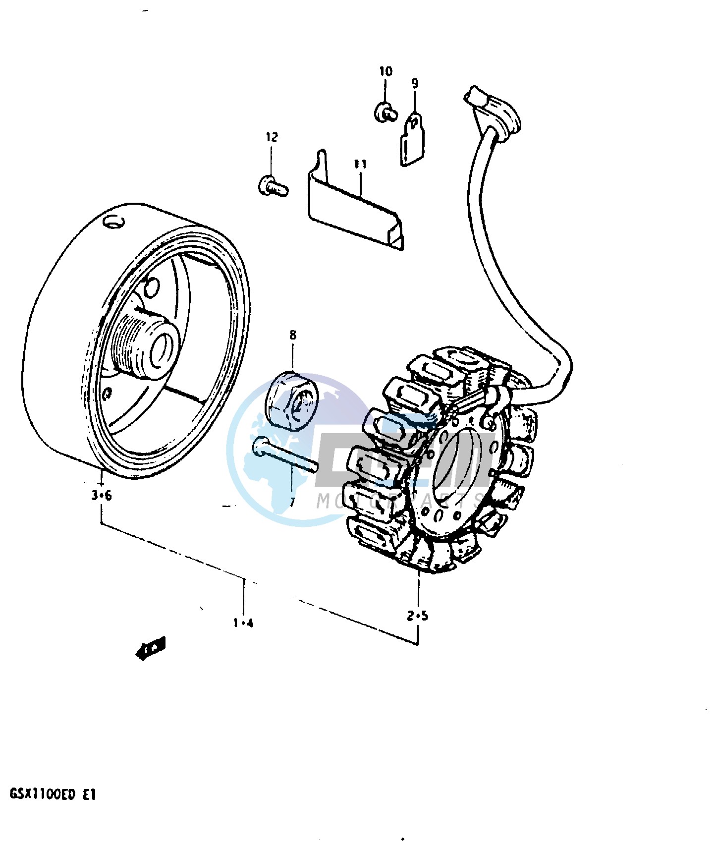 GENERATOR (GSX1100Z EZ D ED EXD EXD)