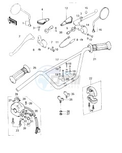 KM 100 A (A1 till A7) drawing HANDLEBAR -- KM100-A6_A7- -