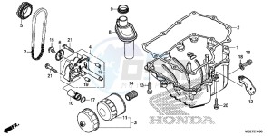 CB500XAE CB500X ABS UK - (E) drawing OIL PAN/ OIL PUMP