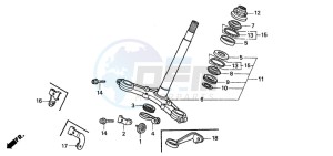 XR80R drawing STEERING STEM