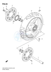 GSX1250FA (E28-E33) drawing FRONT WHEEL