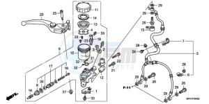 CB1000R9 Australia - (U) drawing FR. BRAKE MASTER CYLINDER (CB1000R)