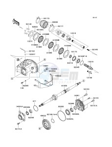 KVF 360 B [PRAIRIE 360] (B6F-B9F) B8F drawing DRIVE SHAFT-REAR