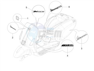 SXL 150 4T 3V CARB drawing Plates - Emblems