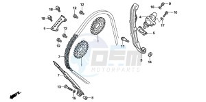 CBF1000A drawing CAM CHAIN/TENSIONER