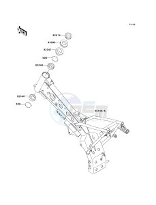 KLX 110 A (KLX110 MONSTER ENERGY) (A6F-A9FA) A8F drawing FRAME