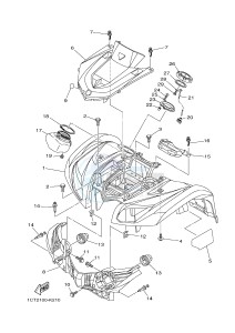 YFM450FWAD YFM450PHF GRIZZLY 450 EPS HUNTER (2LCA) drawing FRONT FENDER