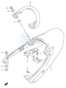 GSX750 (E4) drawing SEAT TAIL COVER (MODEL K1)