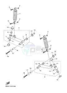 YFZ50 (BW47) drawing FRONT SUSPENSION & WHEEL