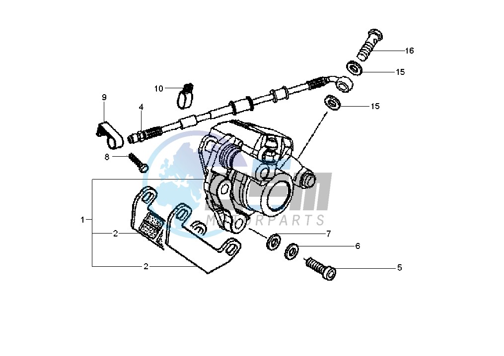 Rear brake caliper