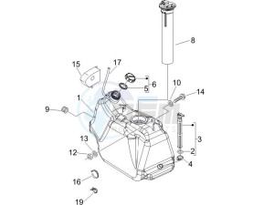 X9 125 Evolution potenziato (UK) drawing Fuel Tank