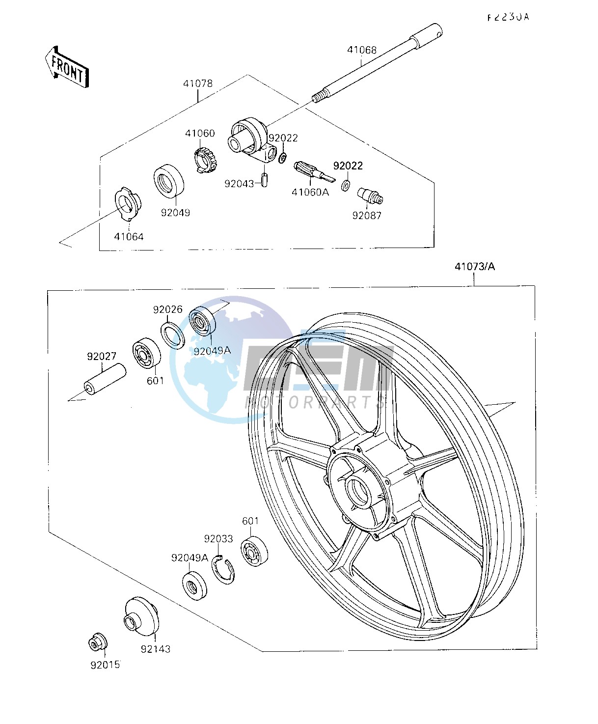 FRONT HUB-- JA001441&NAMI- -