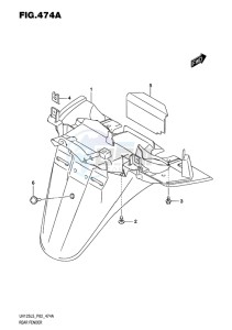 UH125 BURGMAN EU drawing REAR FENDER