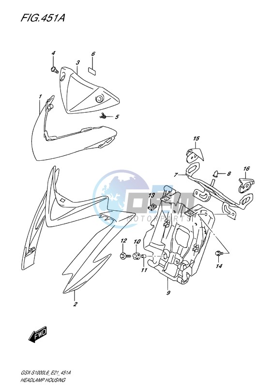 HEADLAMP HOUSING