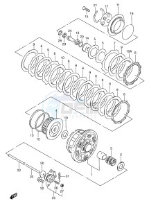 GSX-R600 (E2) drawing CLUTCH (MODEL X Y)