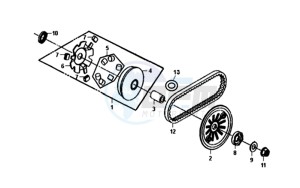 MIO 50I 25KMH (L8) NL EURO4 drawing MOVABLE FLANGE / V-BELT