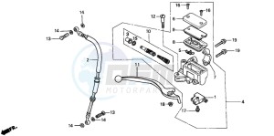 NSR125F drawing FR. BRAKE MASTER CYLINDER