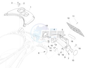 Sprint 50 4T 4V (NAFTA) drawing Rear cover - Splash guard