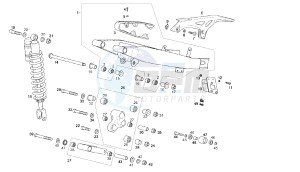 SENDA DRD MOTARD - 125 CC drawing REAR SWING ARM - REAR SHOCK ABSORBER