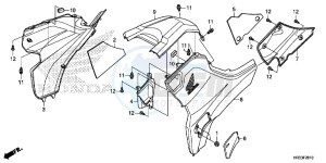 TRX420FM1E TRX420 Europe Direct - (ED) drawing SIDE COVER/TANK COVER