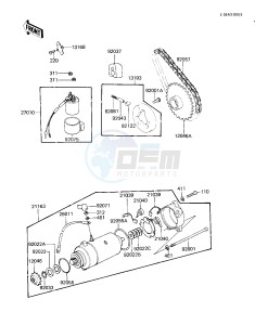 KZ 250 D [CSR] (D2) [CSR] drawing STARTER MOTOR_STARTER CLUTCH -- 81 D2- -